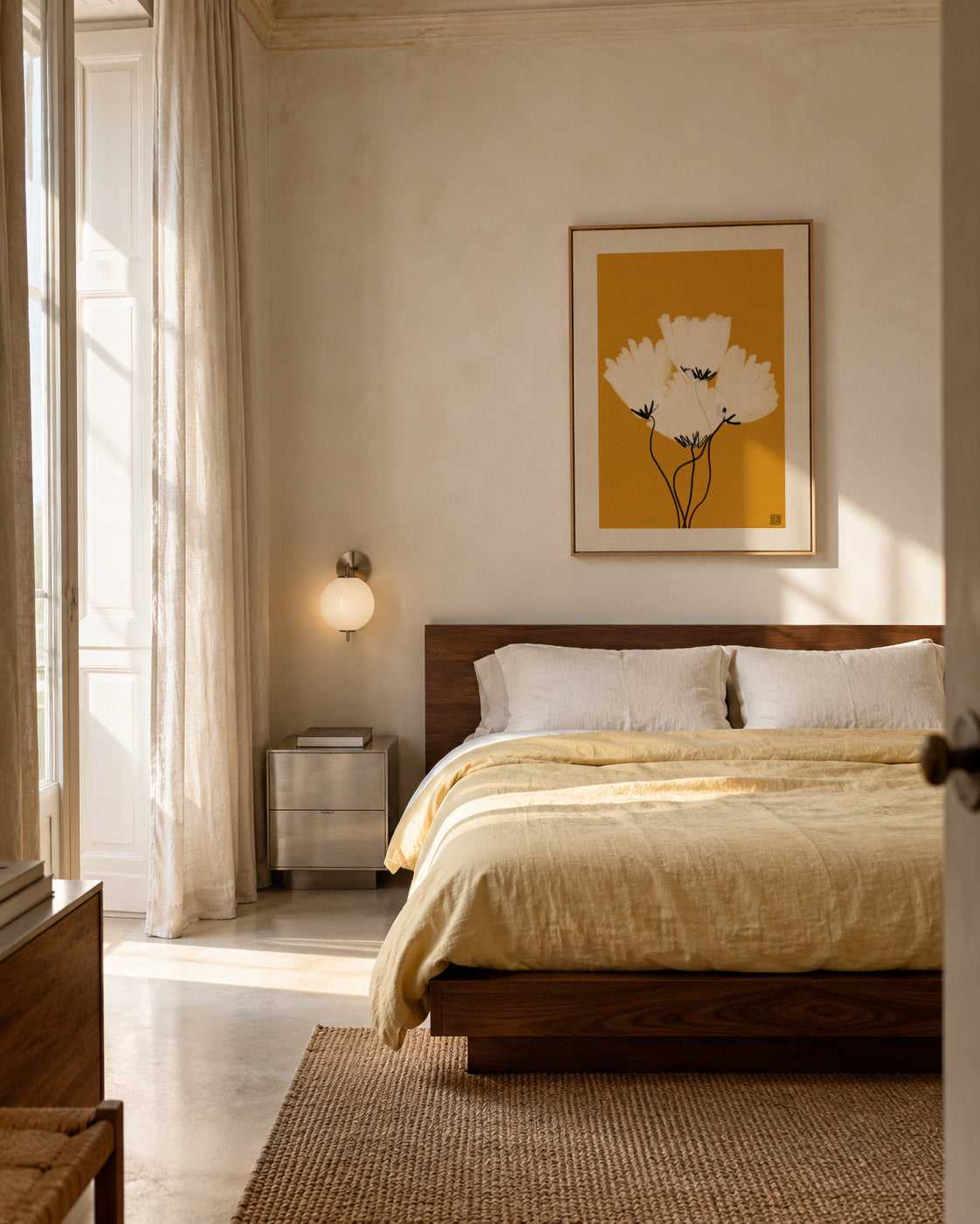 Wild Meadow Song I - Framed canvas in an interior