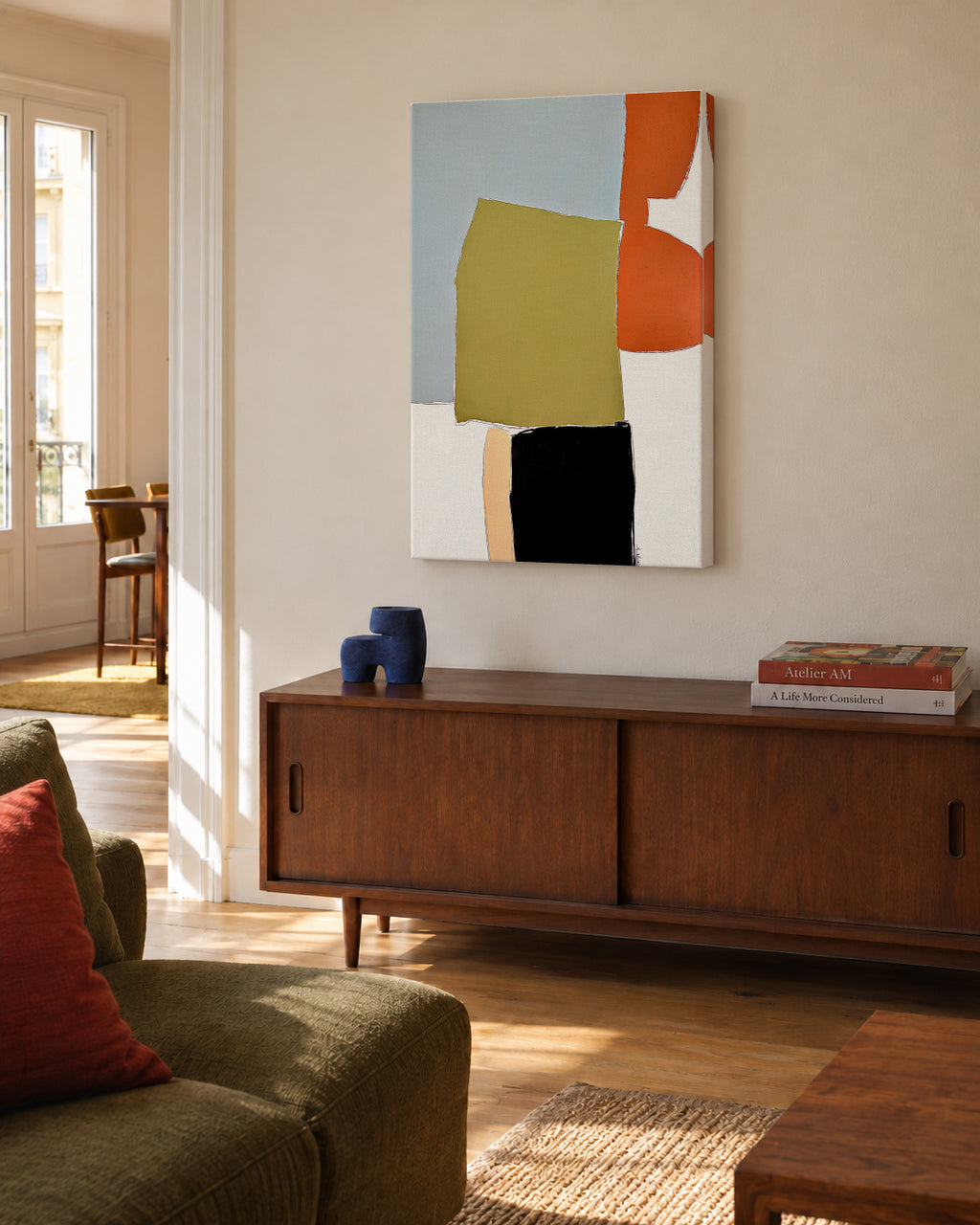 Flores - Unframed canvas in an interior