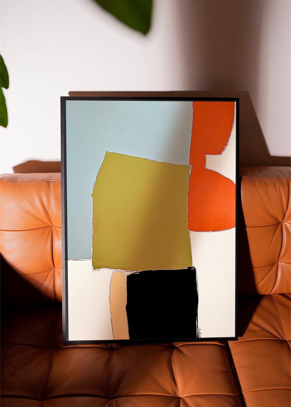 Abstract schilderij met organische blokken – Product1