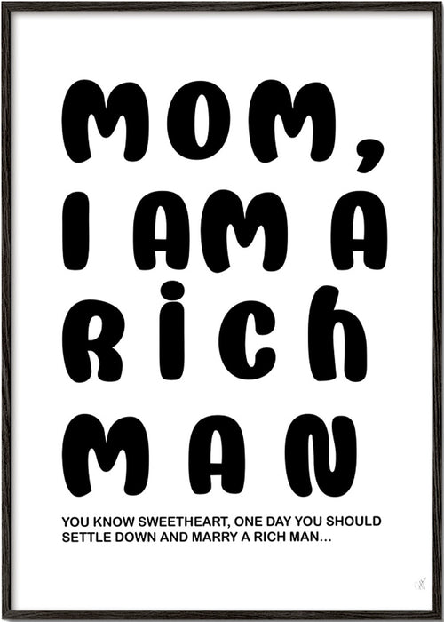 Typografische illustratie met grappige tekst – Black Frame