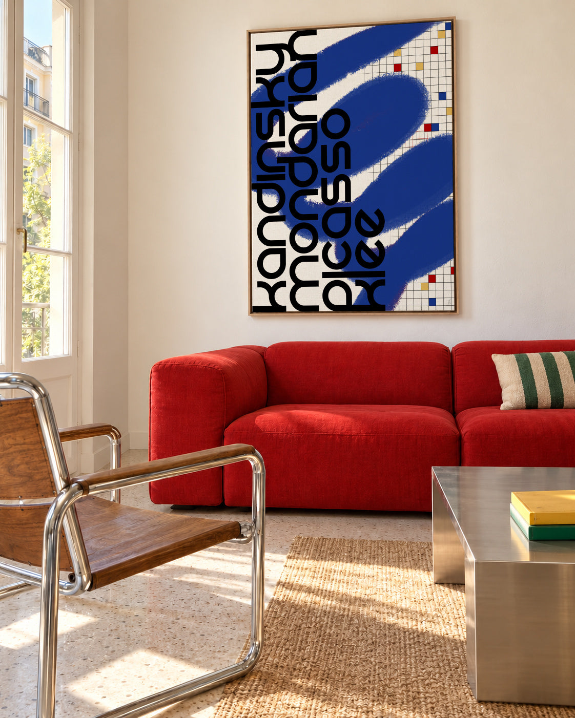 Famous Abstract Artist - Framed canvas in an interior