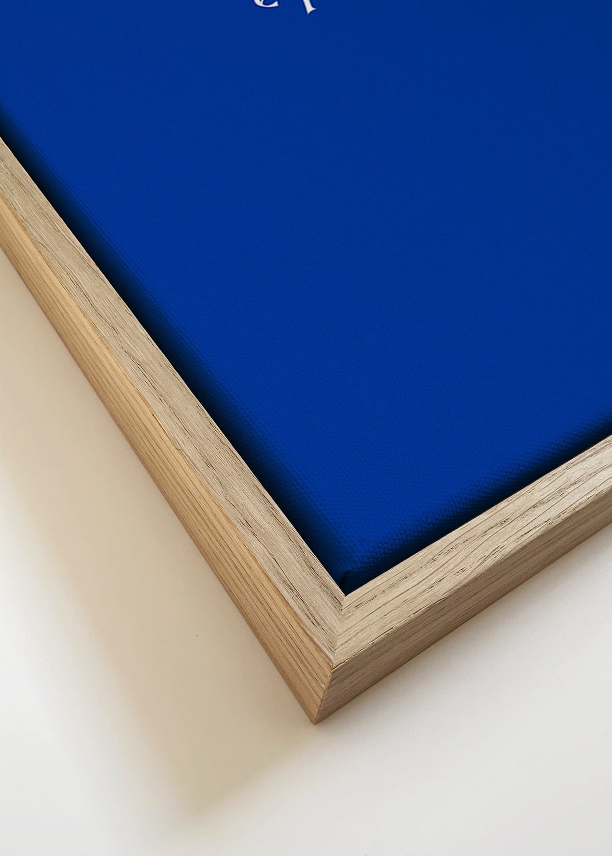 Illustratie smile typografisch blauw – Canvas detail