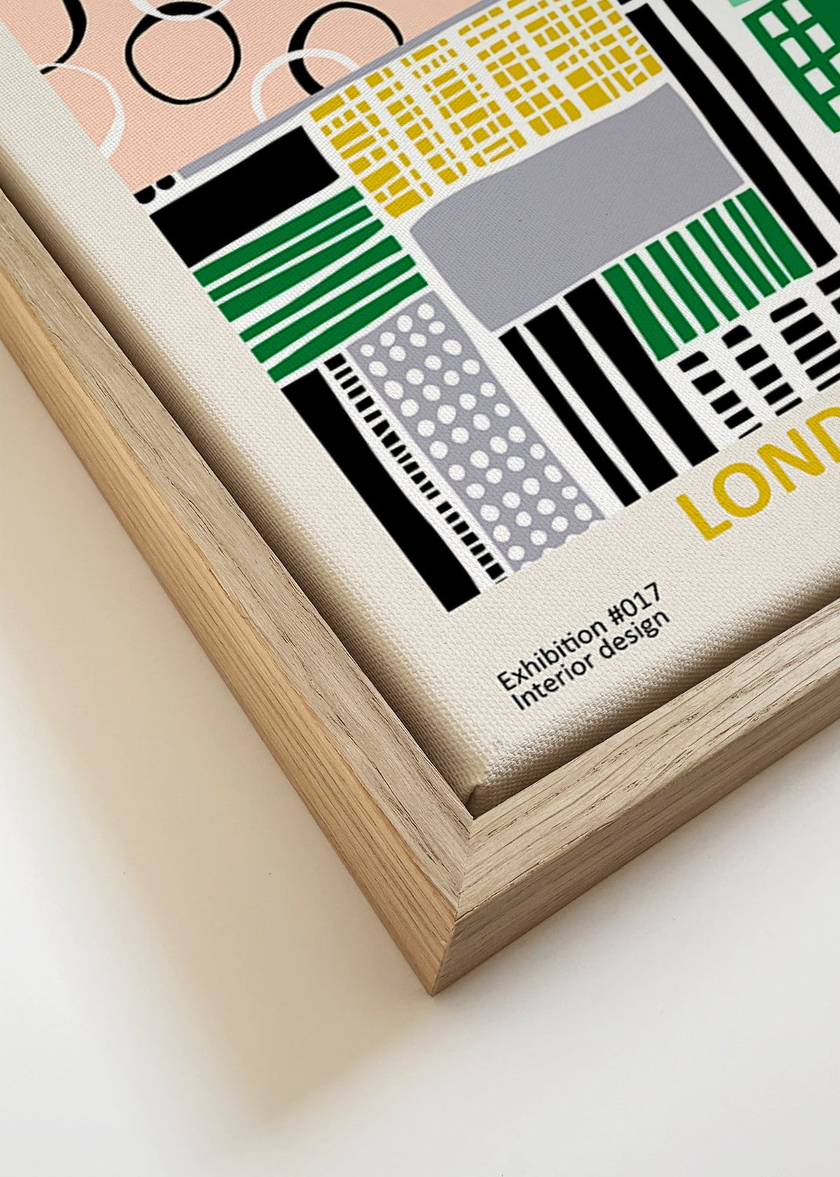 Reisposter met typografisch Londen-motief – Canvas detail