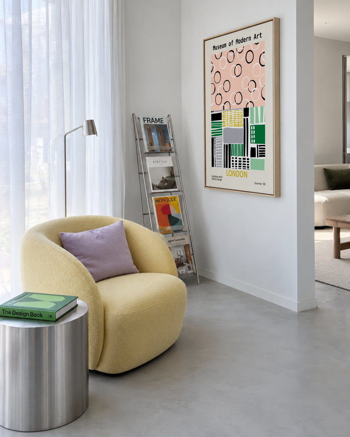 Museum of Modern Art London - Framed canvas in an interior