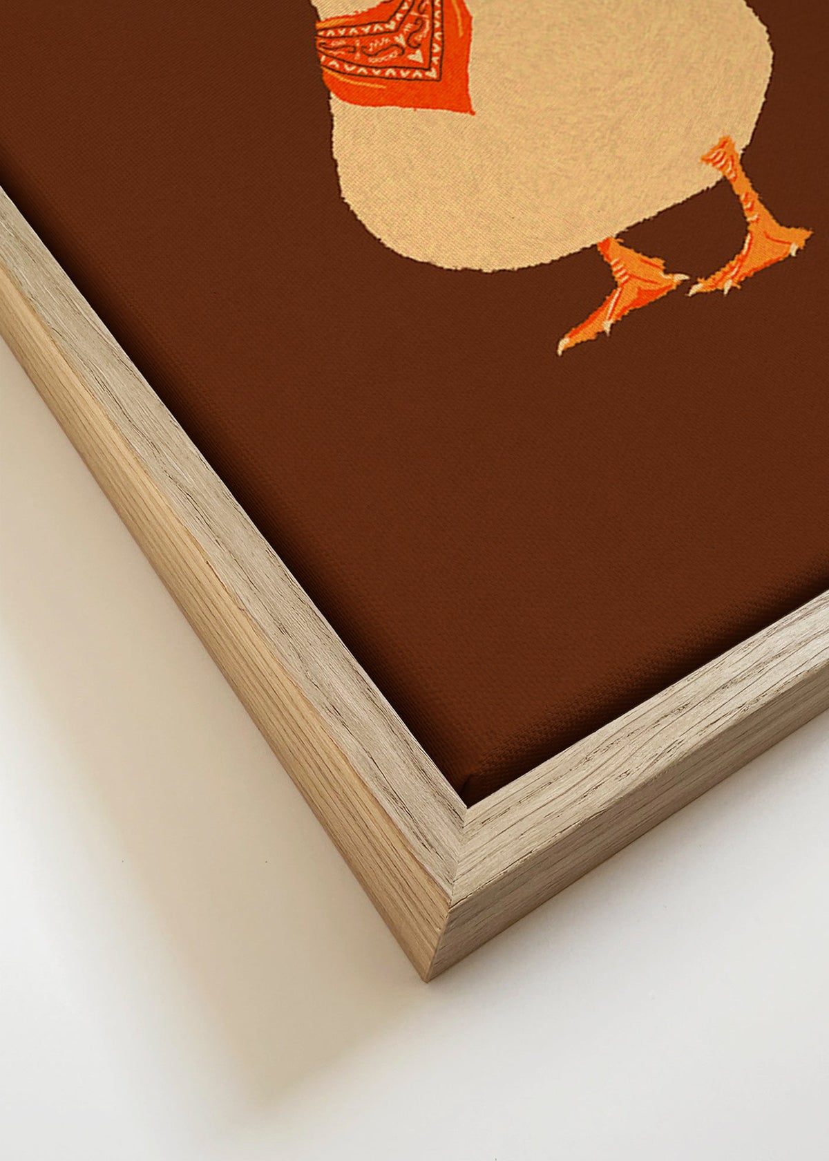 Cowboy-eend illustratie – Canvas detail
