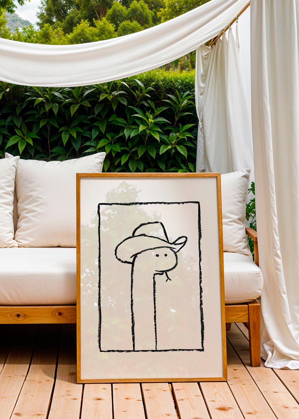 Ilustración de serpiente con sombrero – Product3