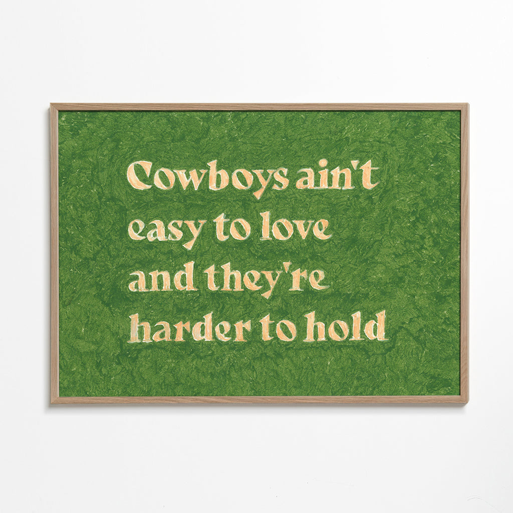 Vintage typografie poster met citaat – Oak Frame