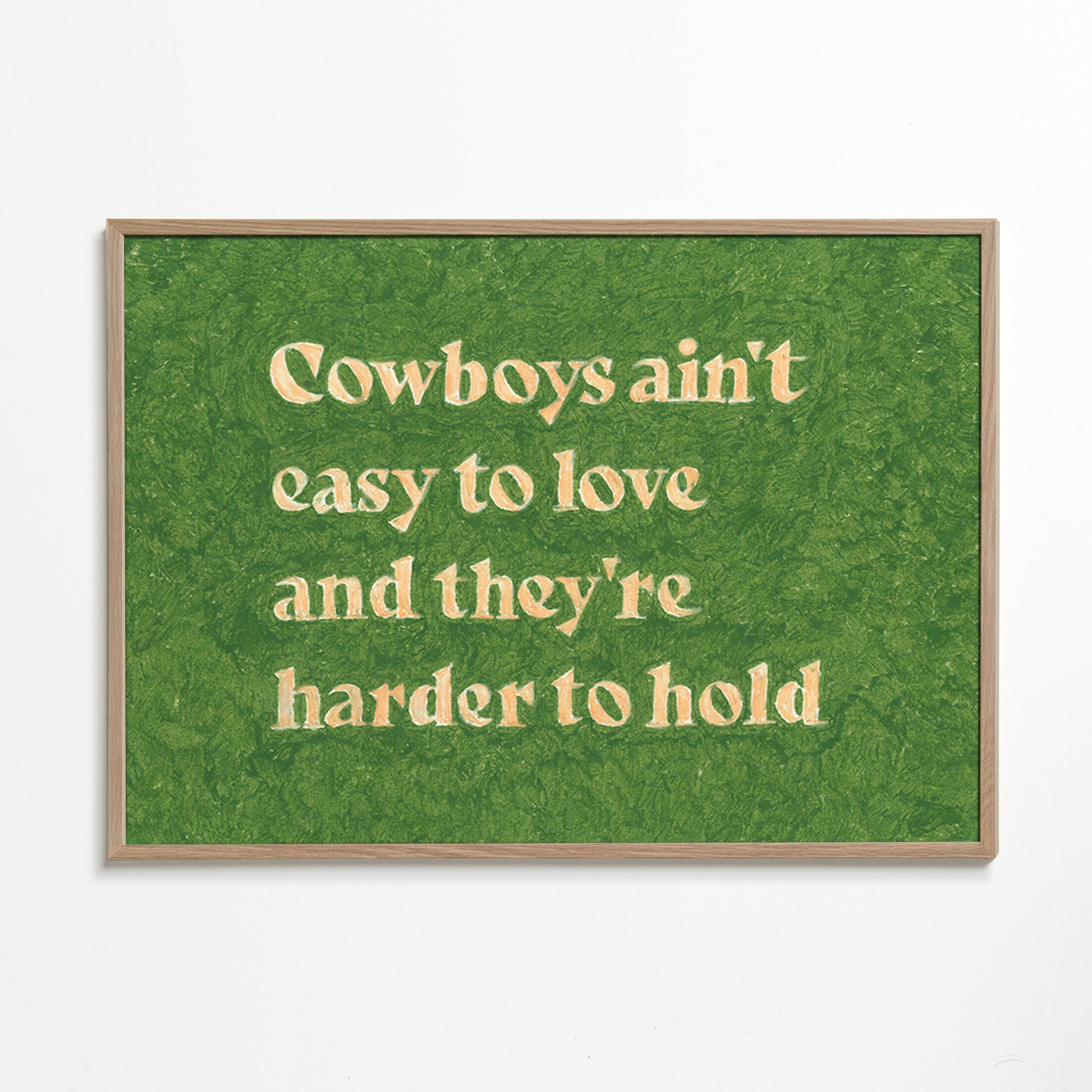 Vintage typografie poster met citaat – Oak Frame