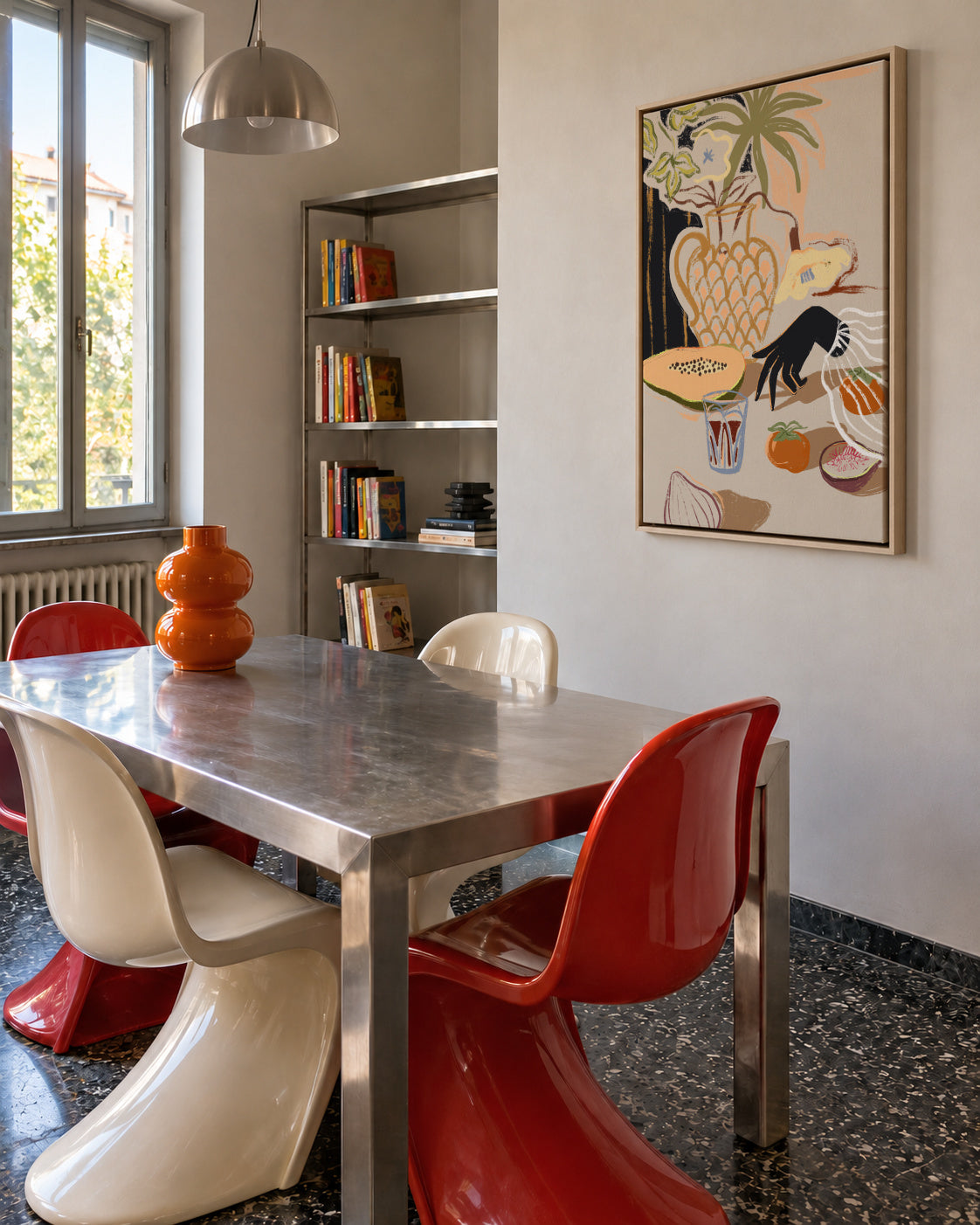 Fruitful Spread - Framed canvas in an interior