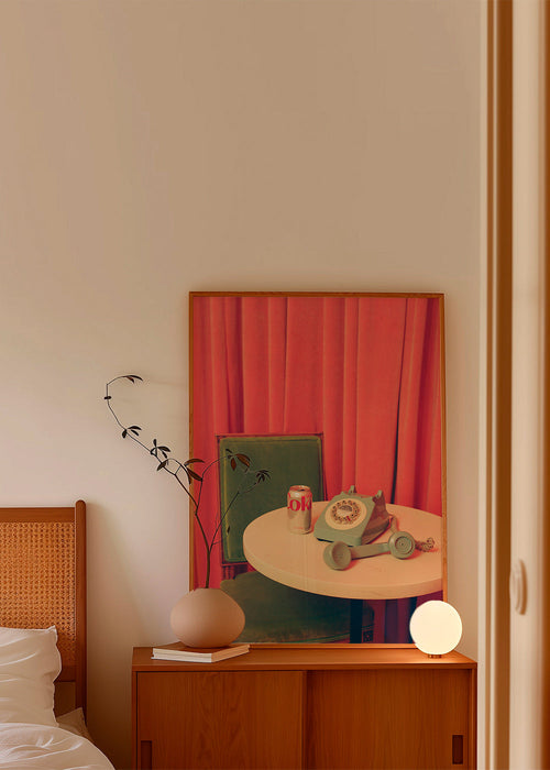 Vintage telefoon foto op tafel – Product1