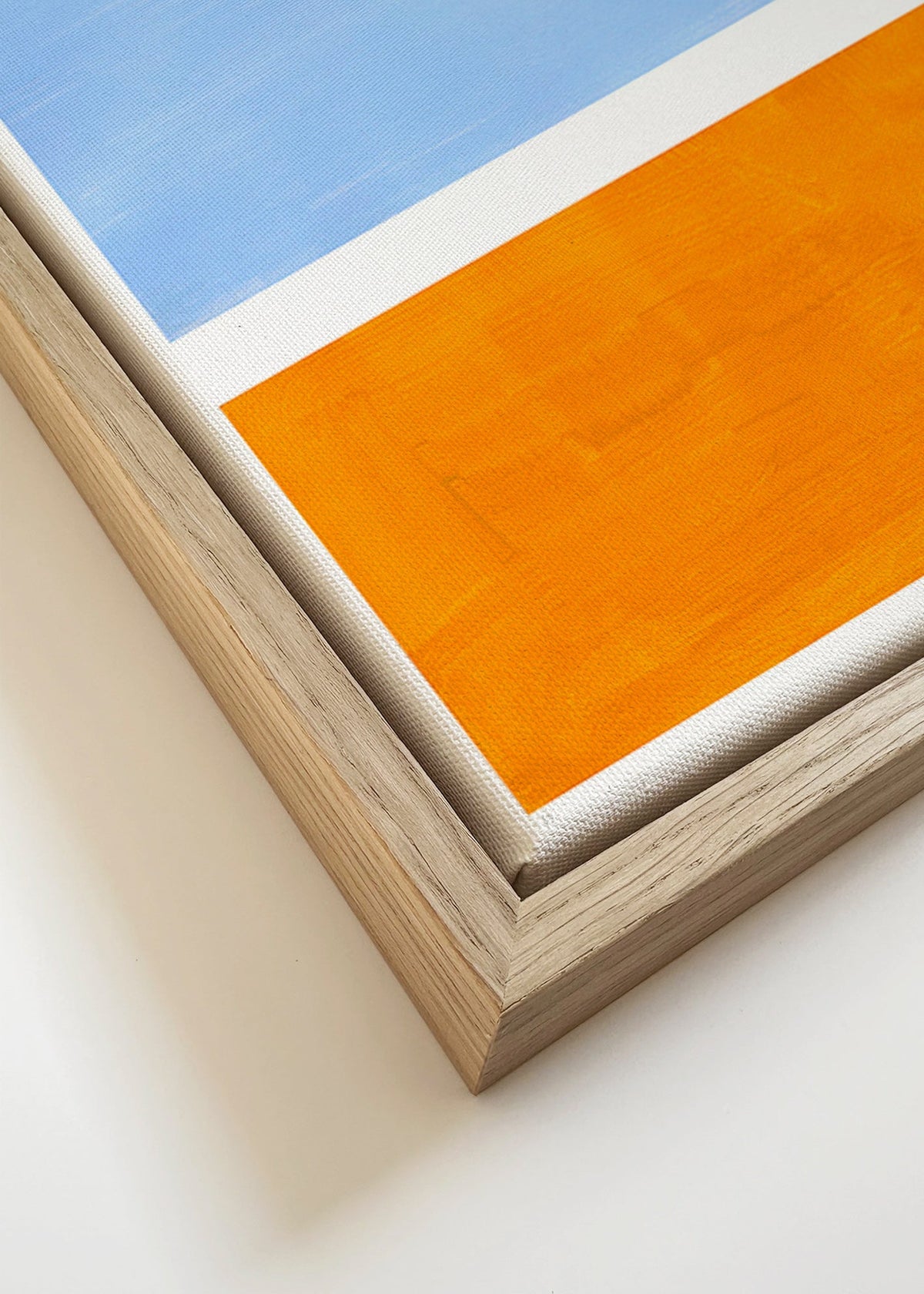 Abstract kunst met kleurvlakken – Canvas detail