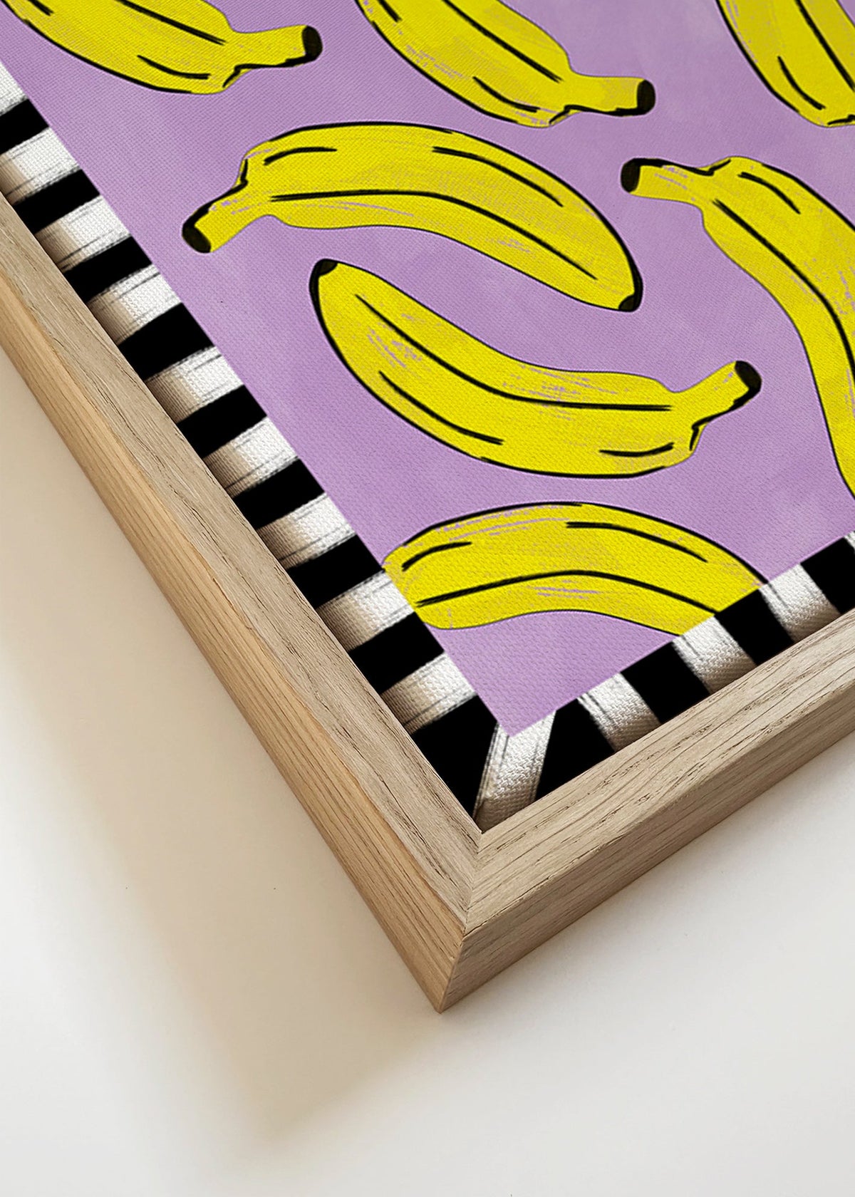 Keuken kunst met gele bananen – Canvas detail