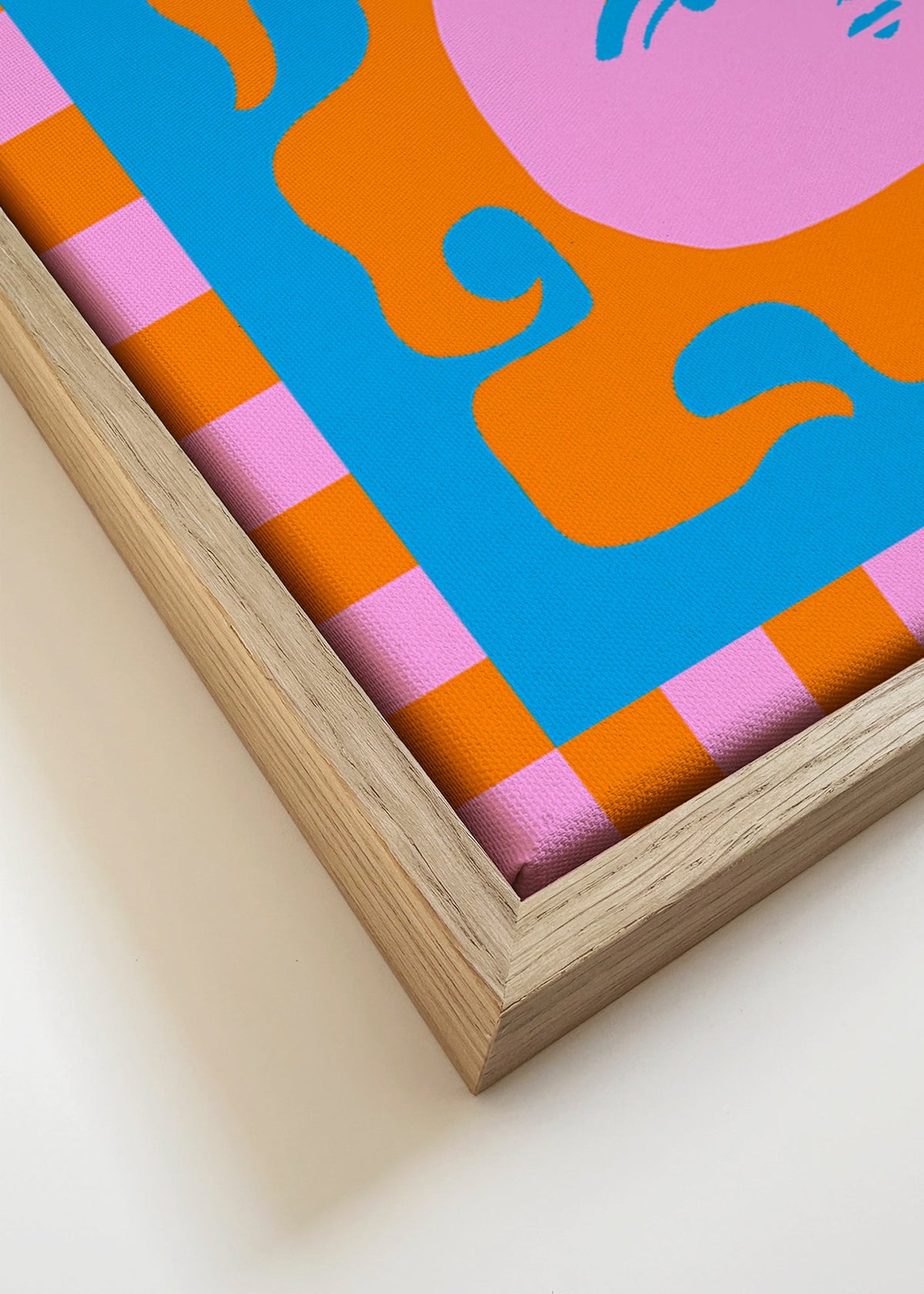 Speelse zonillustratie – Canvas detail