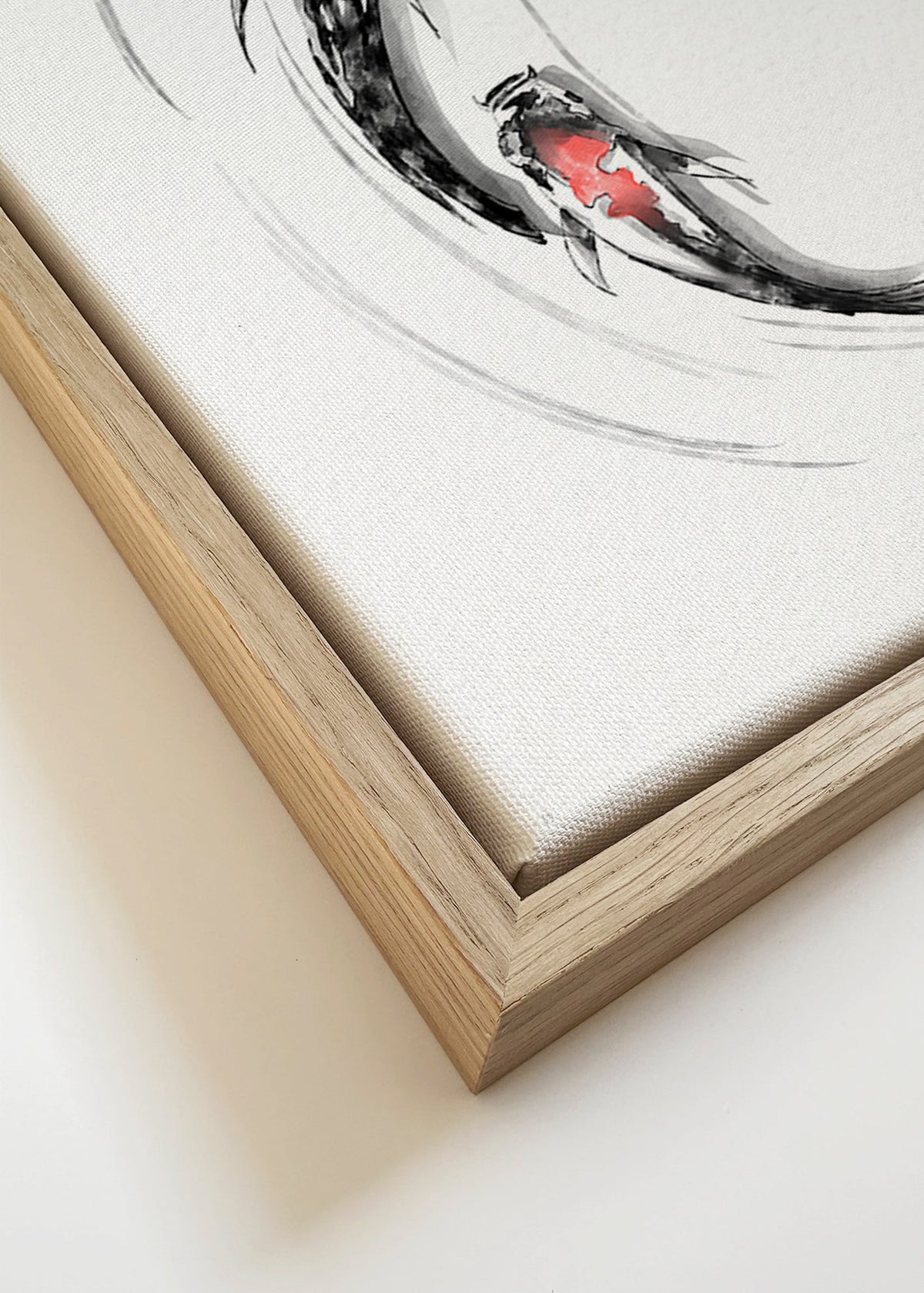 Koi-illustratie Japans minimalistisch – Canvas detail
