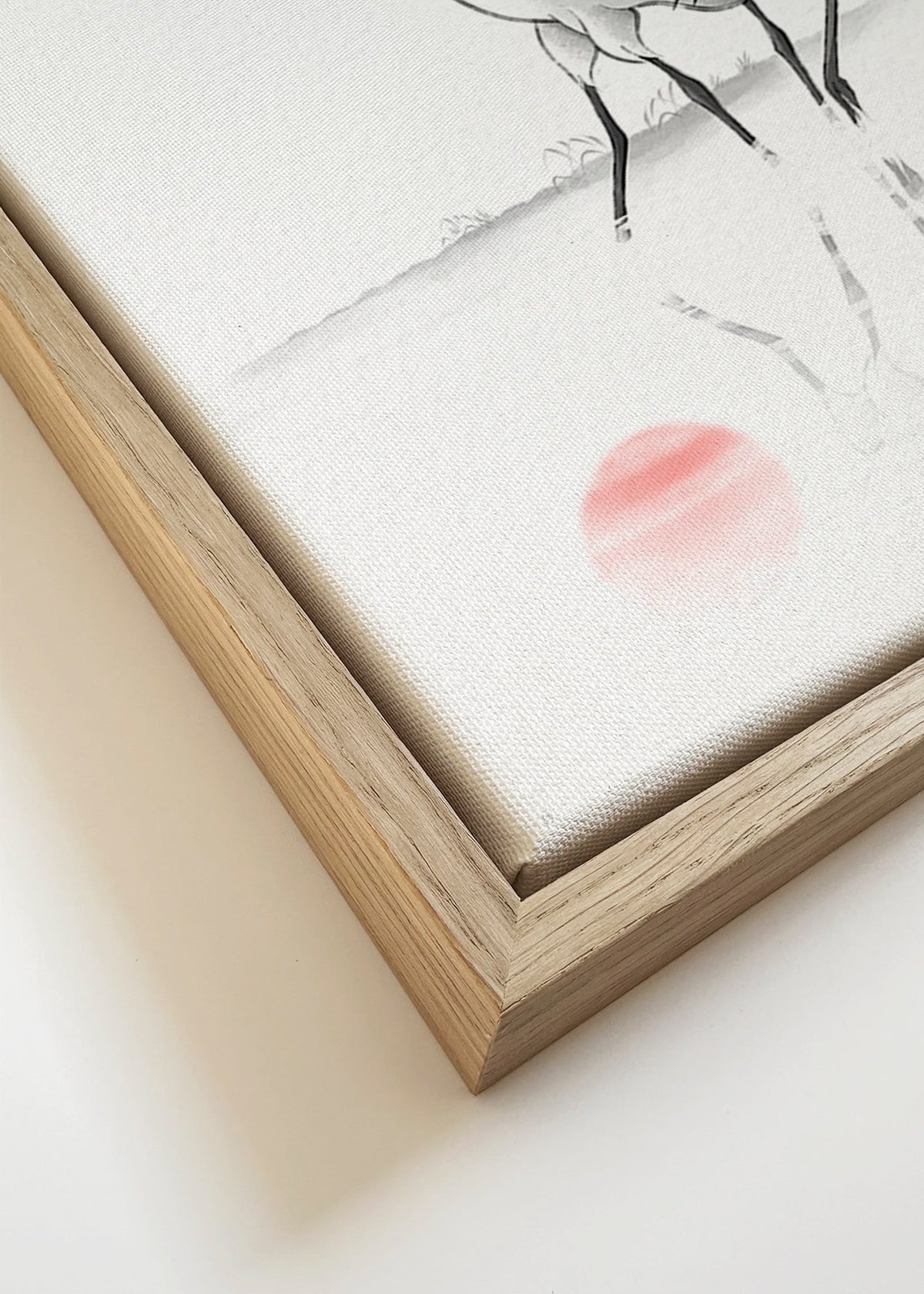 Japanse kraanvogels minimalistisch kunstwerk – Canvas detail