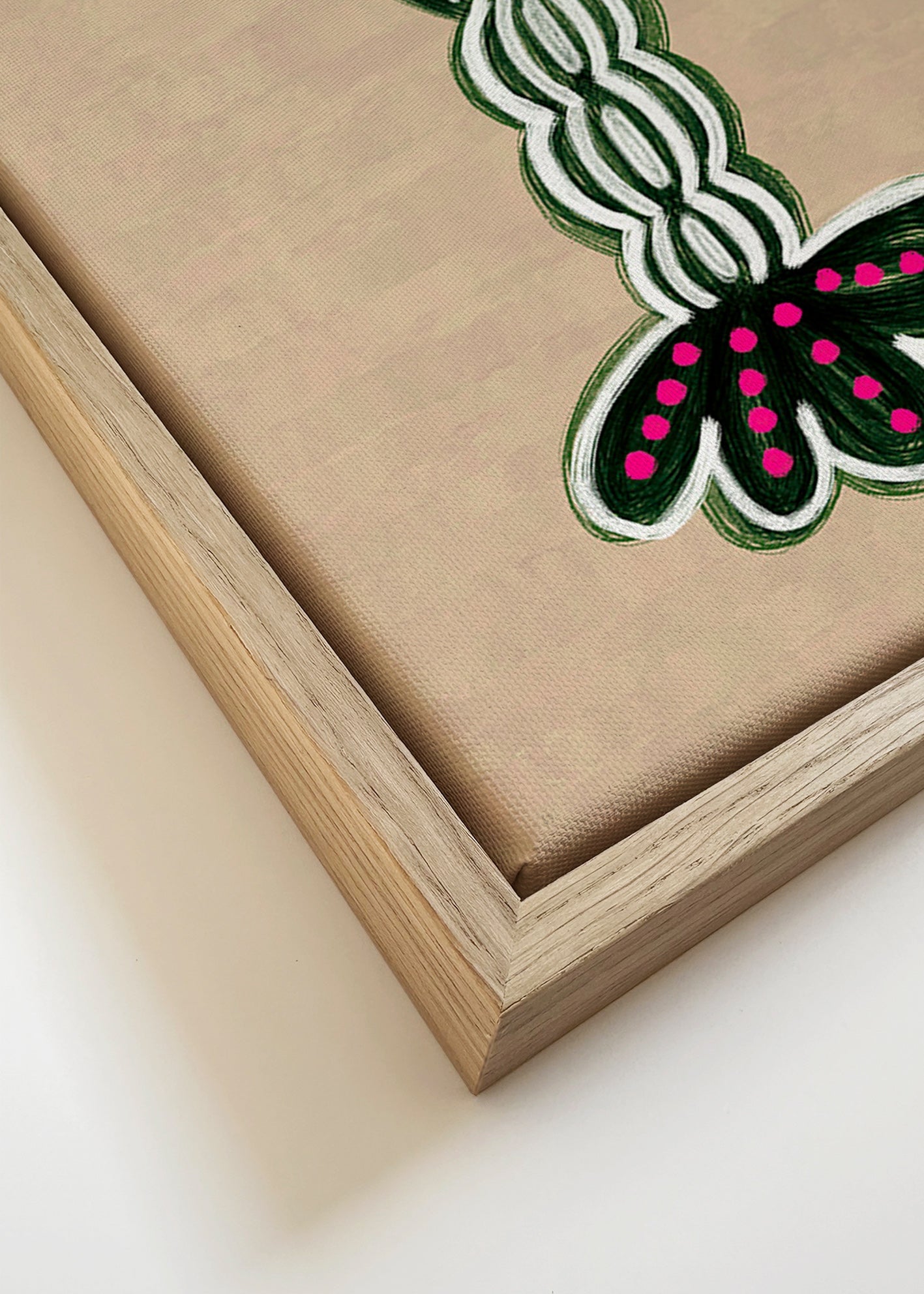 Illustratie groene kreeft – Canvas detail