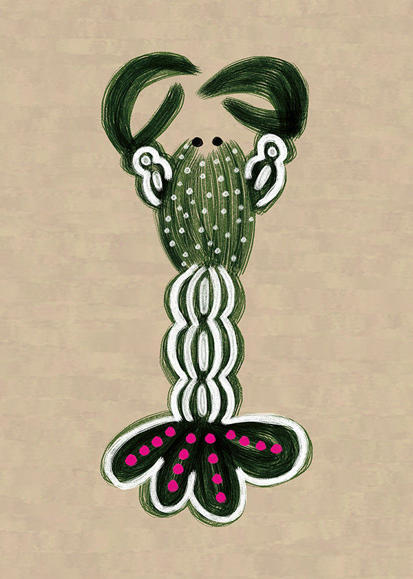Illustratie groene kreeft
