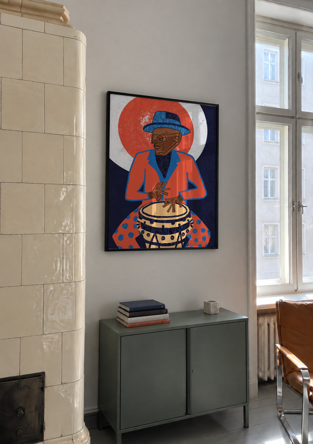 MUSICIAN GUY V - Framed poster in an interior