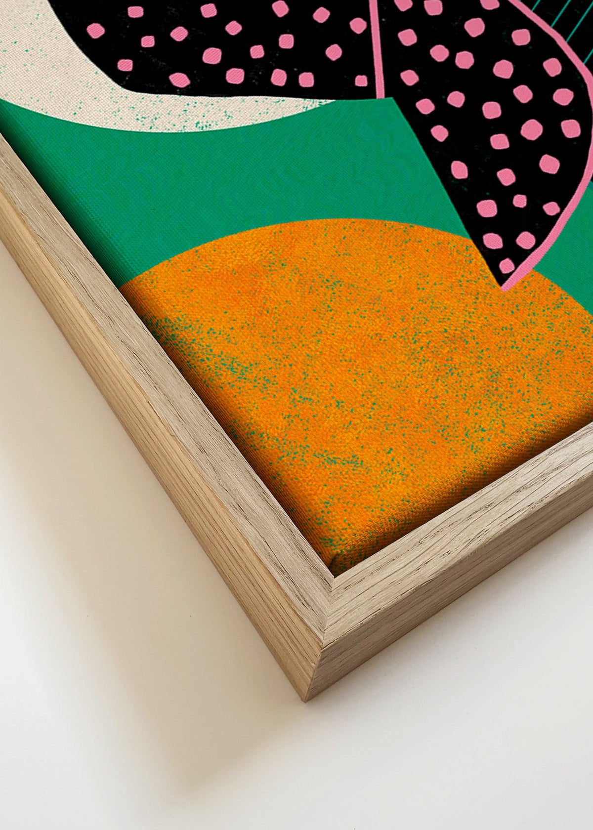 Illustratie trompetmuzikant onder de maan – Canvas detail
