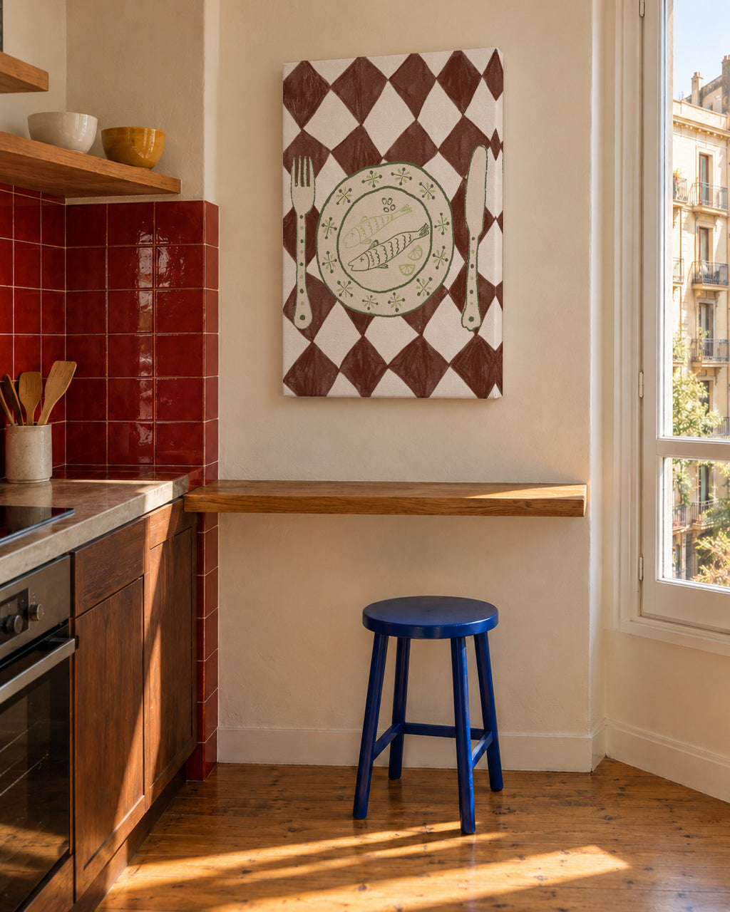 DINNER - Unframed canvas in an interior
