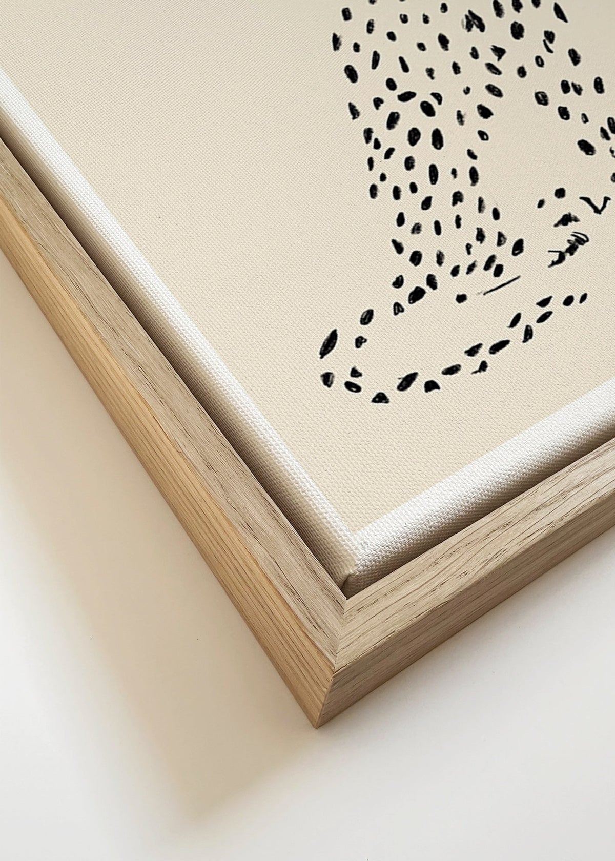 Minimalistische jachtluipaard – Canvas detail