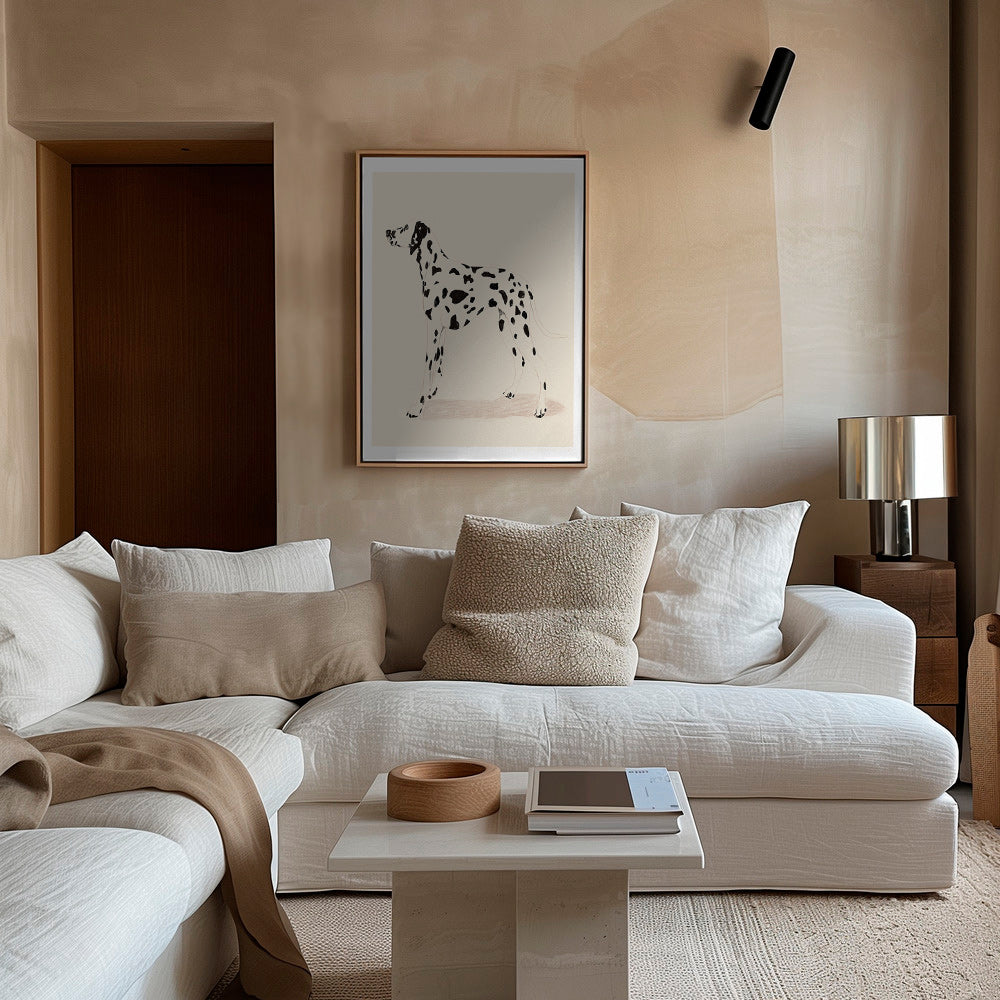 Cuadro dálmata ilustración minimal – Canvas1