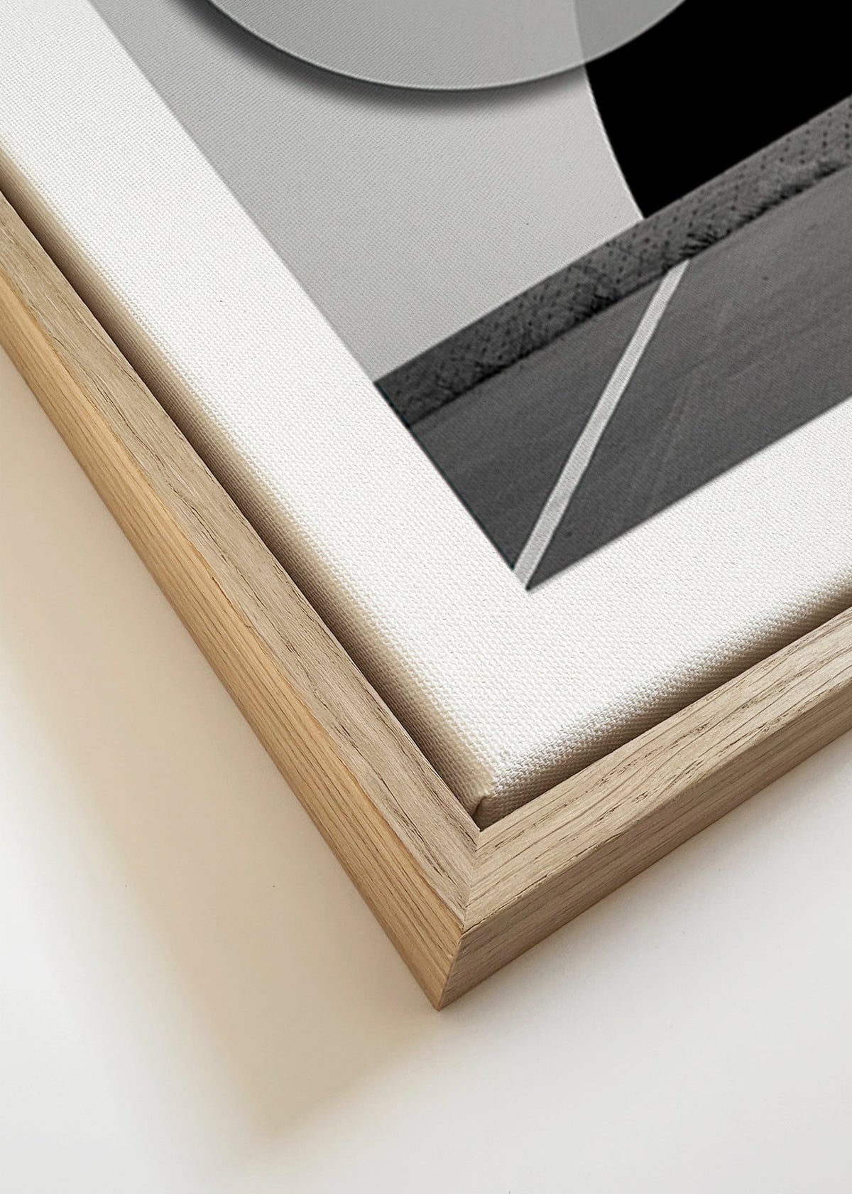 Fotografie Porsche 911 met geometrische muurschildering – Canvas detail