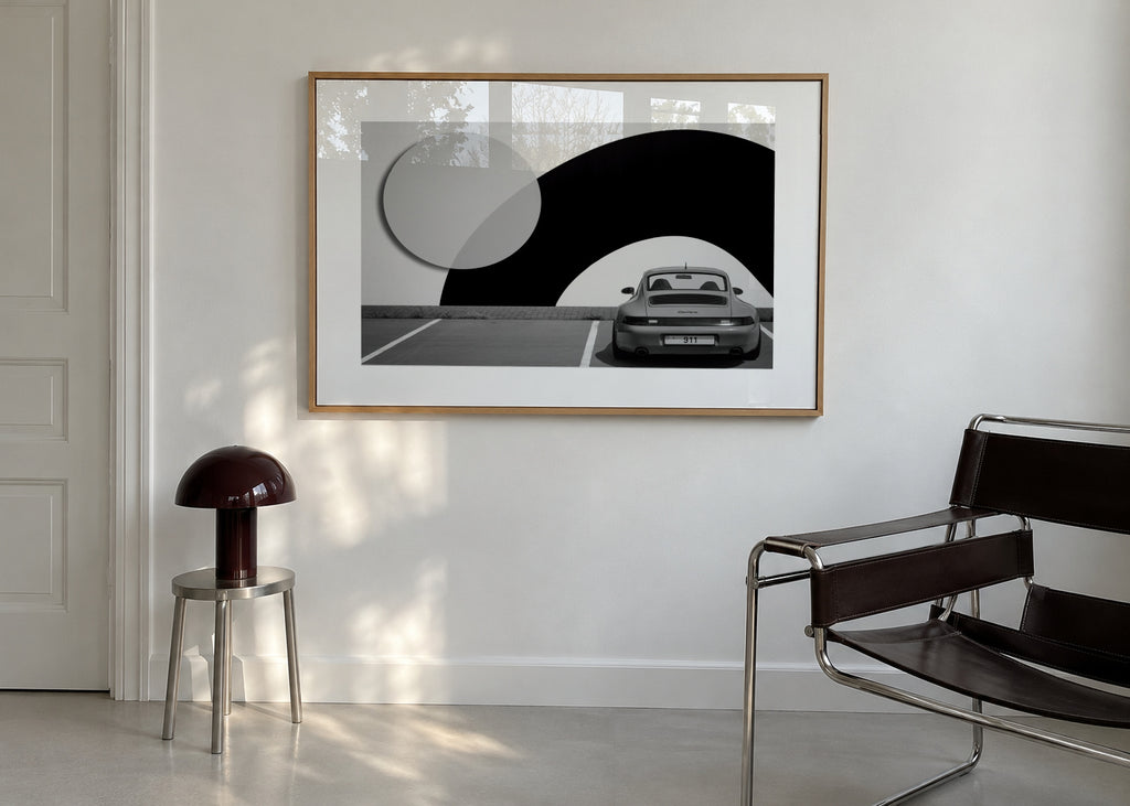 911 - Framed poster in an interior