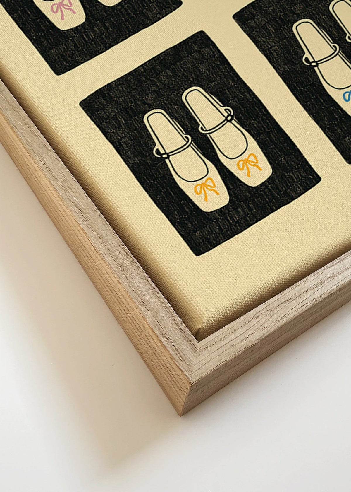 Illustratie schoenen met strikken – Canvas detail