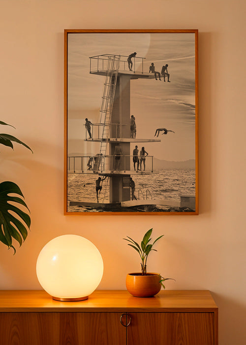 Fotografie van duikplank aan de kust – Product1
