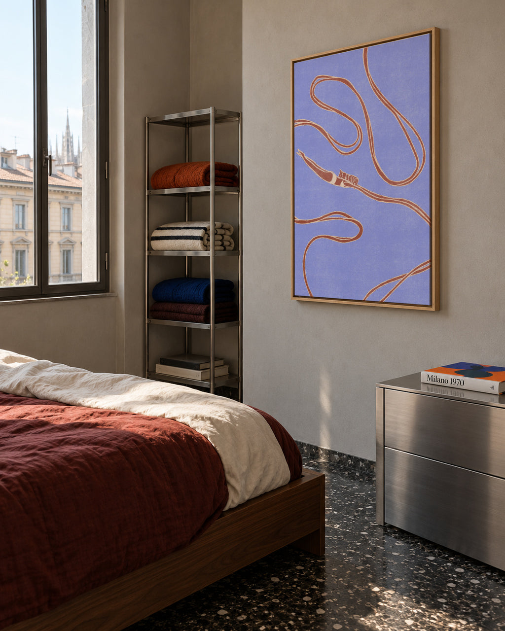 deep swimming - Framed canvas in an interior