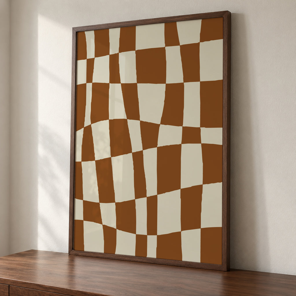 Minimal Checkerboard - Framed poster detail