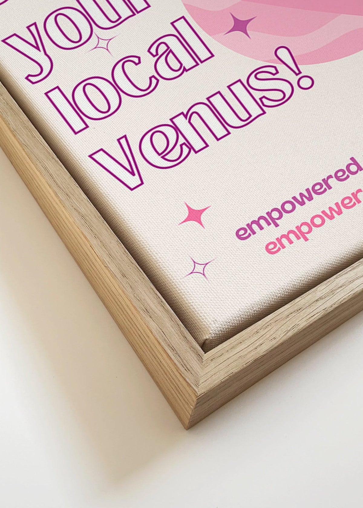 Typografische Venus print – Canvas detail