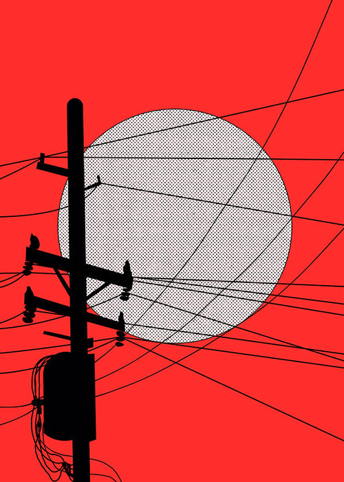 Japanse zon illustratie met draden