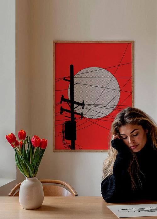 Japanse zon illustratie met draden – Product1