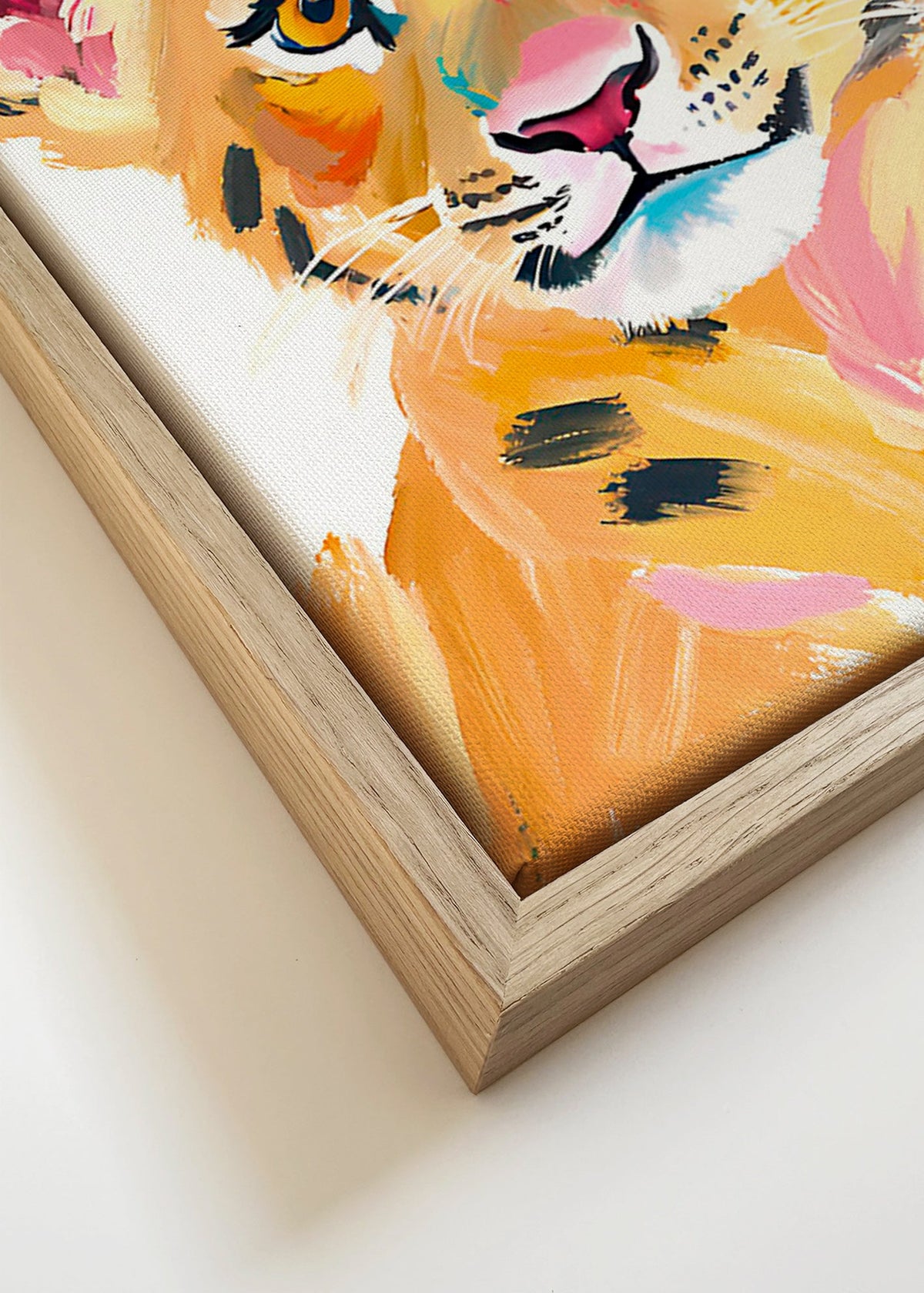 Artwork tijgerwelp illustratie – Canvas detail