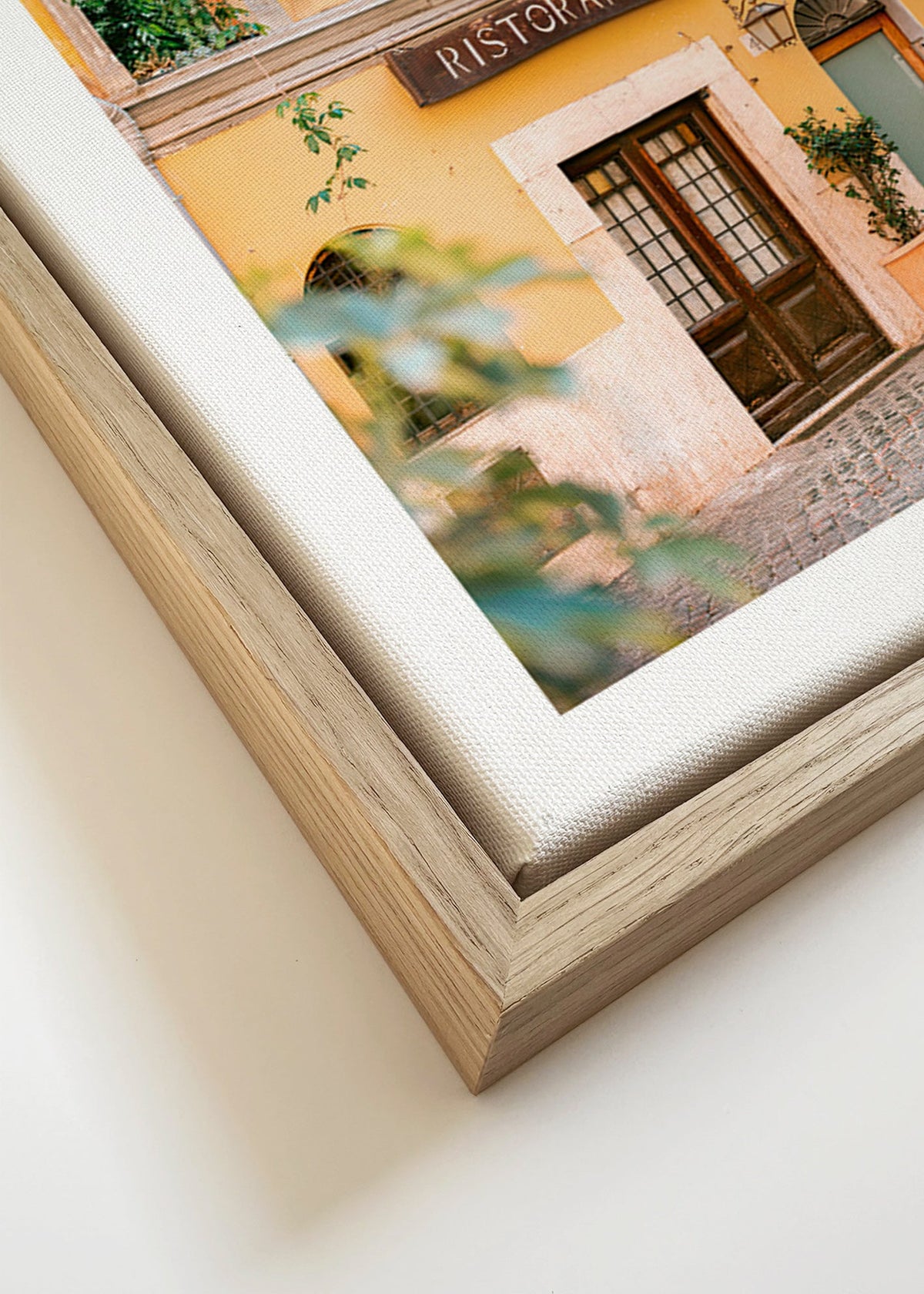 Keuken kunst: ristorante gevel in warm geel – Canvas detail