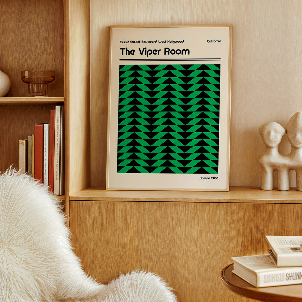 Vintage poster met groen geometrisch patroon – Product2