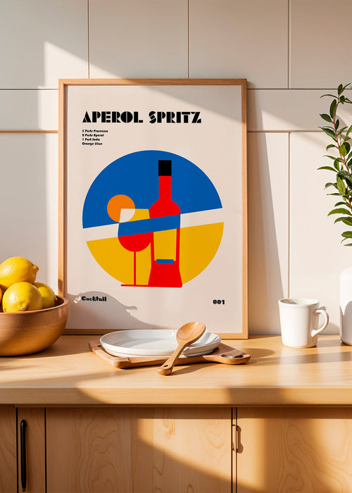 Keuken kunst Aperol Spritz geometrisch – Product1