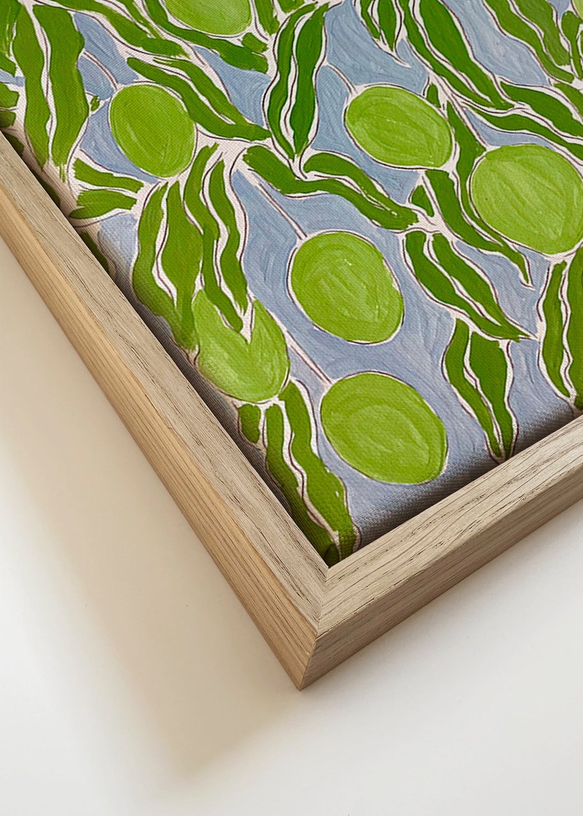 Keuken kunst met mangotakken – Canvas detail