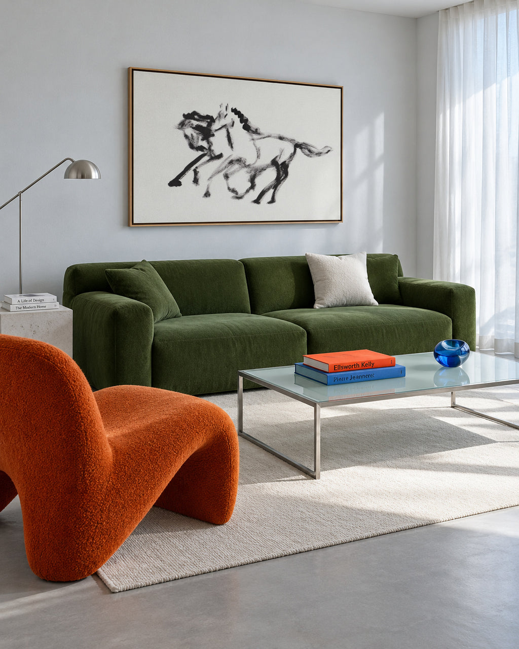 Swift Shadows - Framed canvas in an interior
