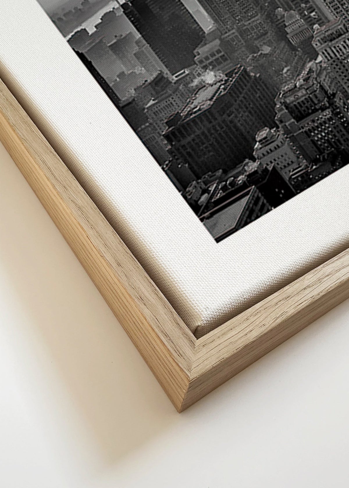 Keuken kunst Manhattan skyline zwart-wit – Canvas detail