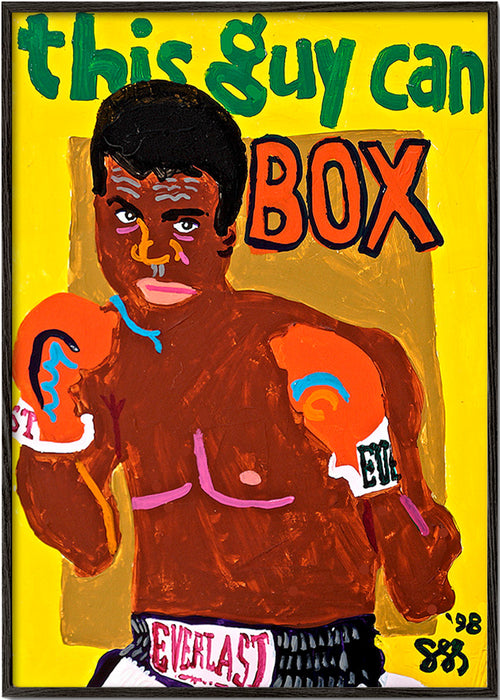 Sportkunst bokser illustratie – Black Frame