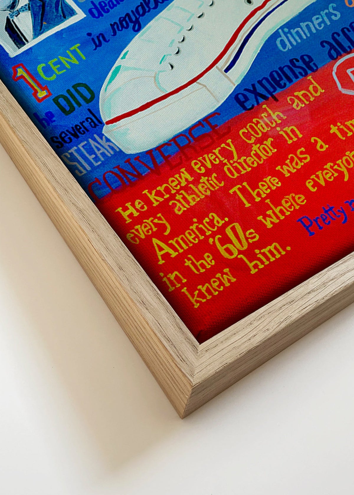 Sportkunst Chuck Taylor sneaker poster – Canvas detail