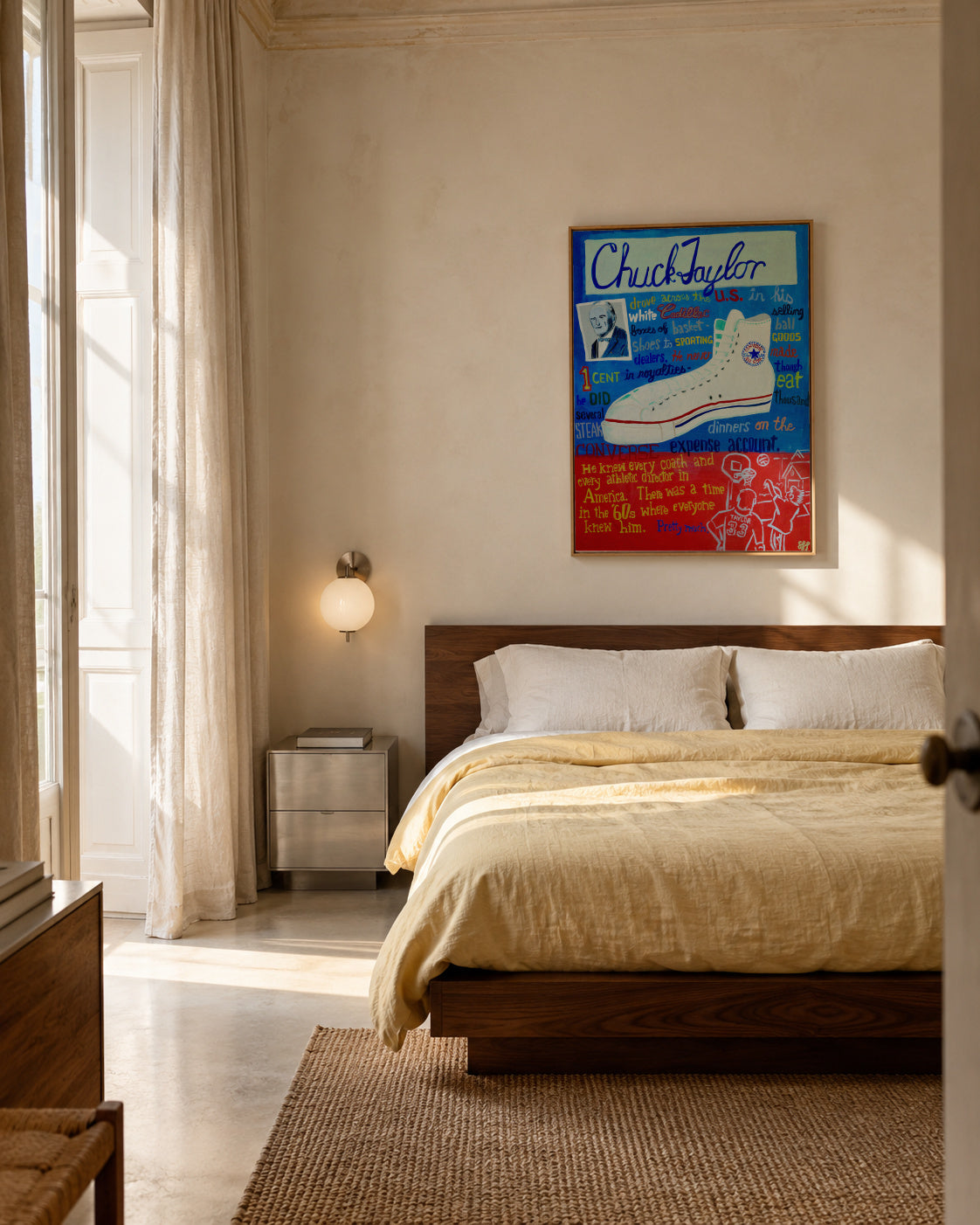 Chuck Taylor the Man - Framed canvas in an interior