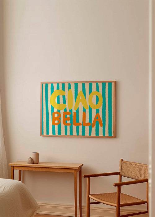 Ciao Bella typografische illustratie – Product1