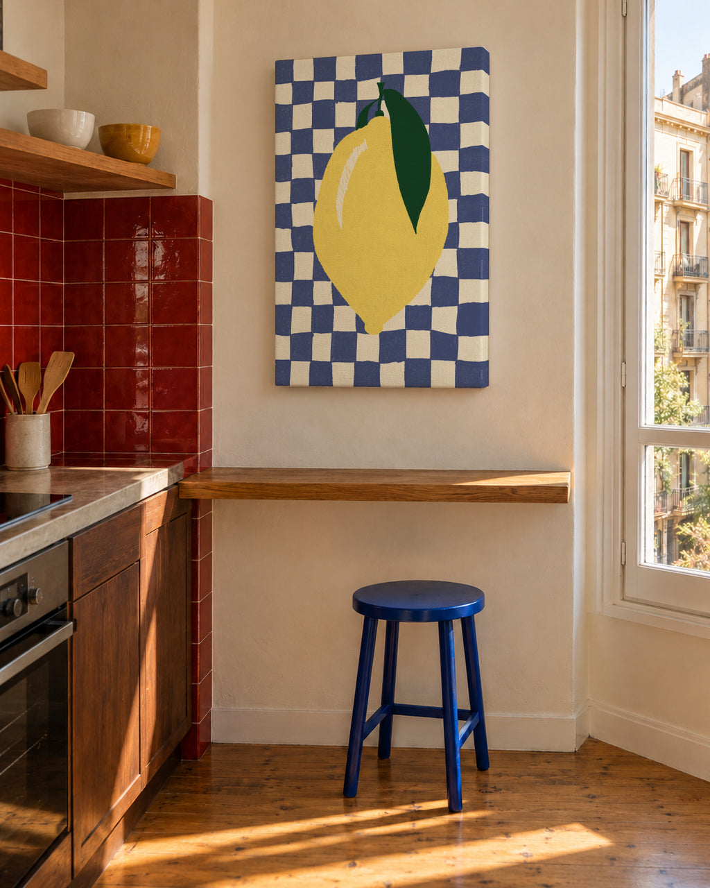 Lemon - Unframed canvas in an interior