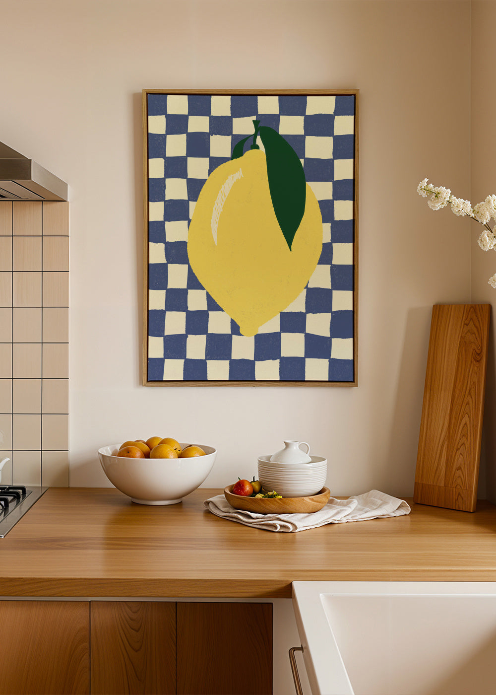 Lemon - Framed canvas in an interior