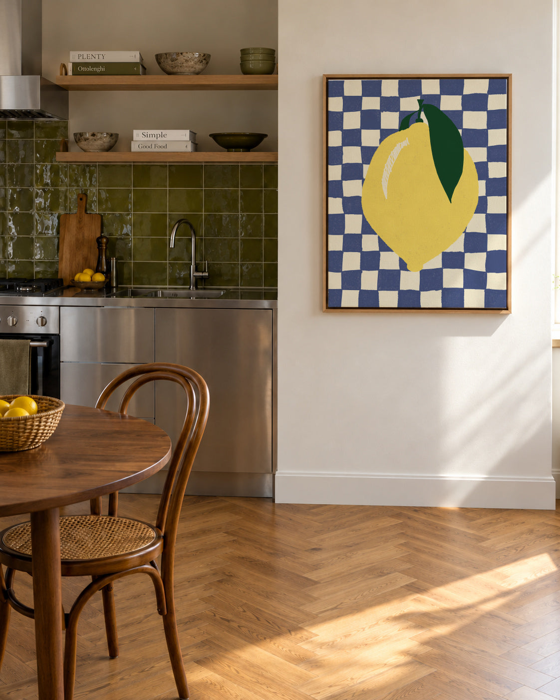 Lemon - Framed canvas in an interior