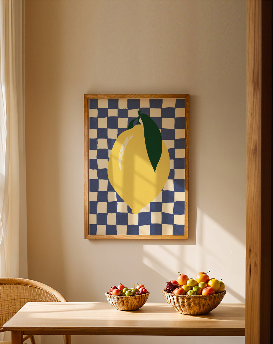 Lemon - Framed poster in an interior